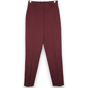 Reiss Flora Slim Leg Size US 4 Berry Trousers Slim Leg High Waist Career Pants